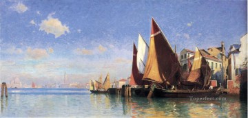 風景 Painting - ヴェネツィア I 海景ボート ウィリアム・スタンリー・ハゼルタイン